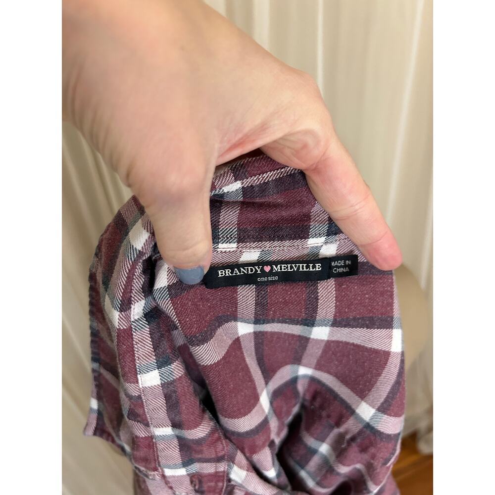 Brandy Melville Plaid Flannel - One size - vintage like - Picture 4 of 5